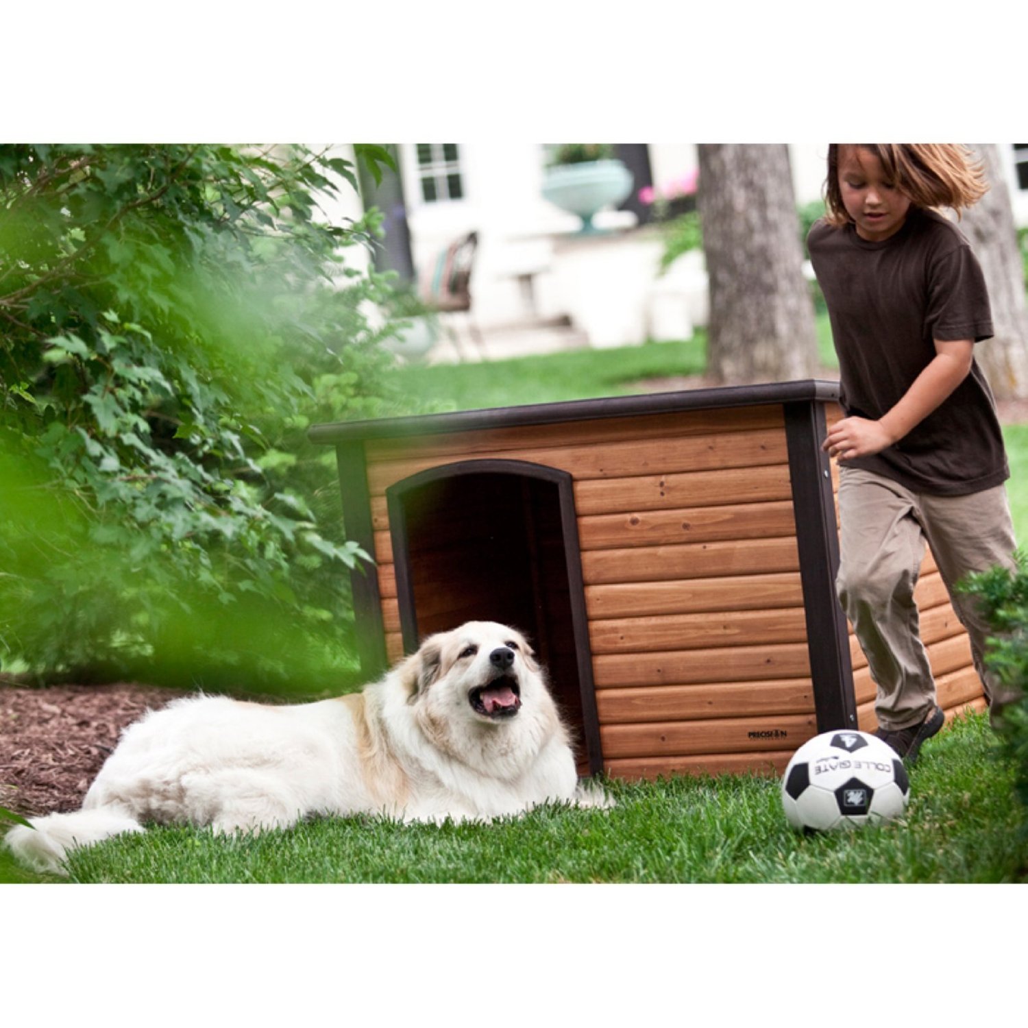 precision pet extreme log cabin dog house extra large